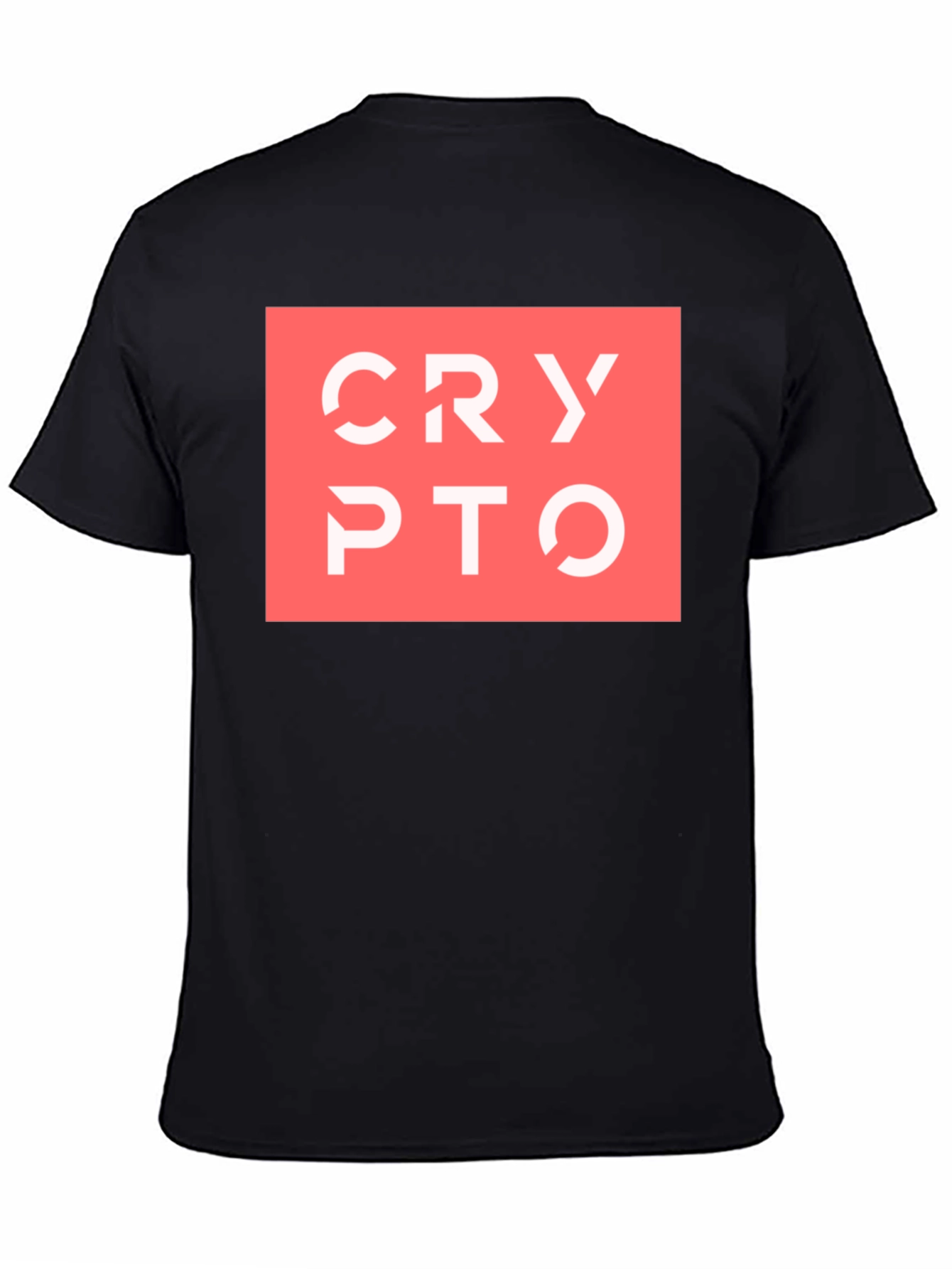 Black Crypto T-Shirt - Modern Design view 4