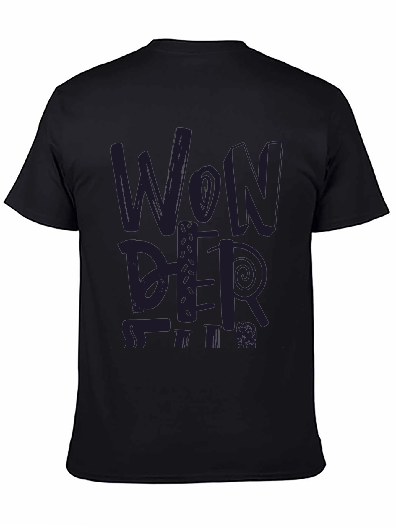 Black Wonder Graphic Tee - Trendy Print view 4