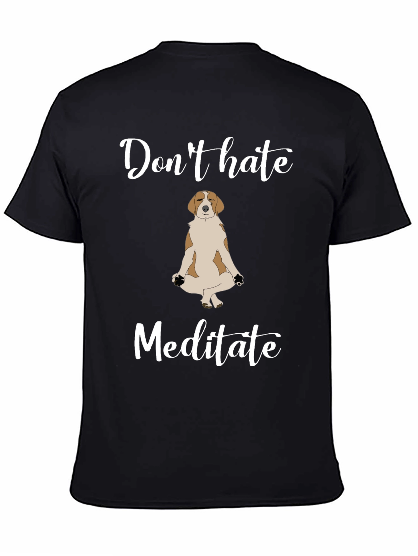 Black Don't Hate Meditate Graphic Tee - Unisex Cotton T-Shirt view 4