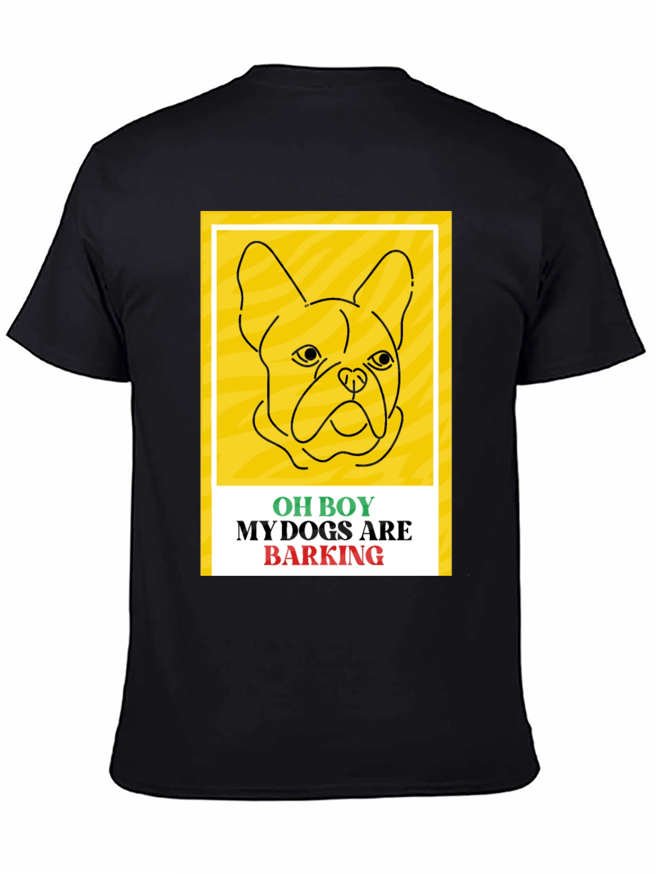 Black Funny Dog T-Shirt - Oh Boy My Dogs Are Barking view 4