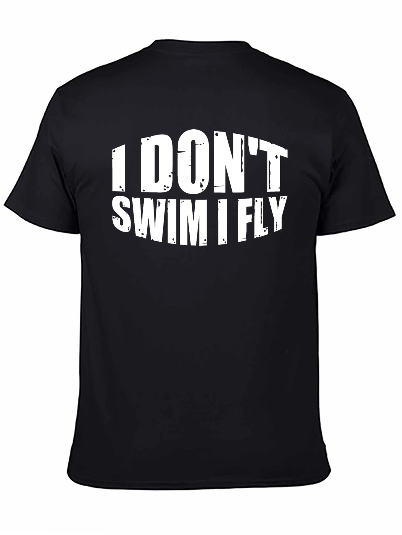Black I Don't Swim I Fly Graphic Tee view 4
