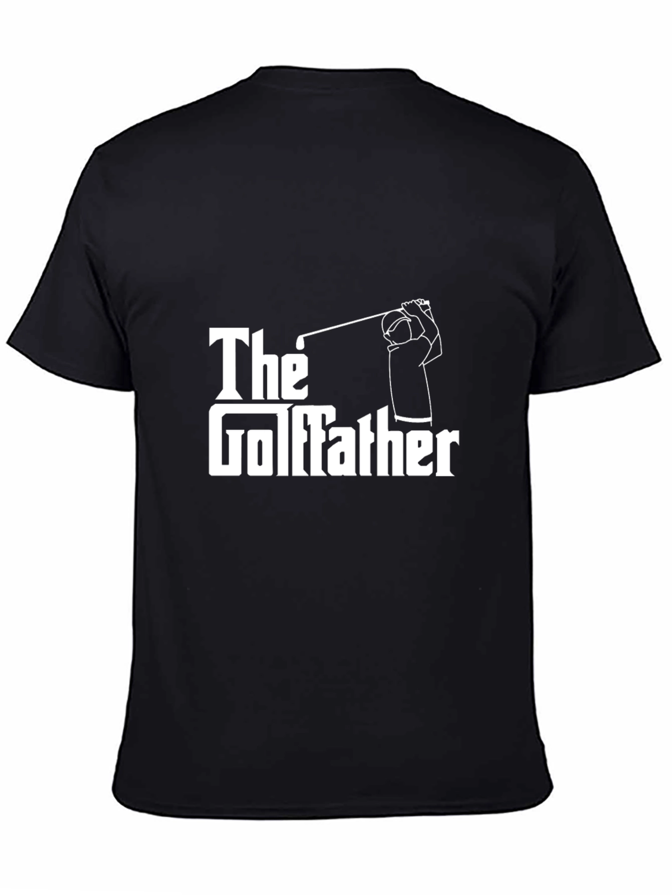 Black The Golfather Funny Golf T-Shirt view 4