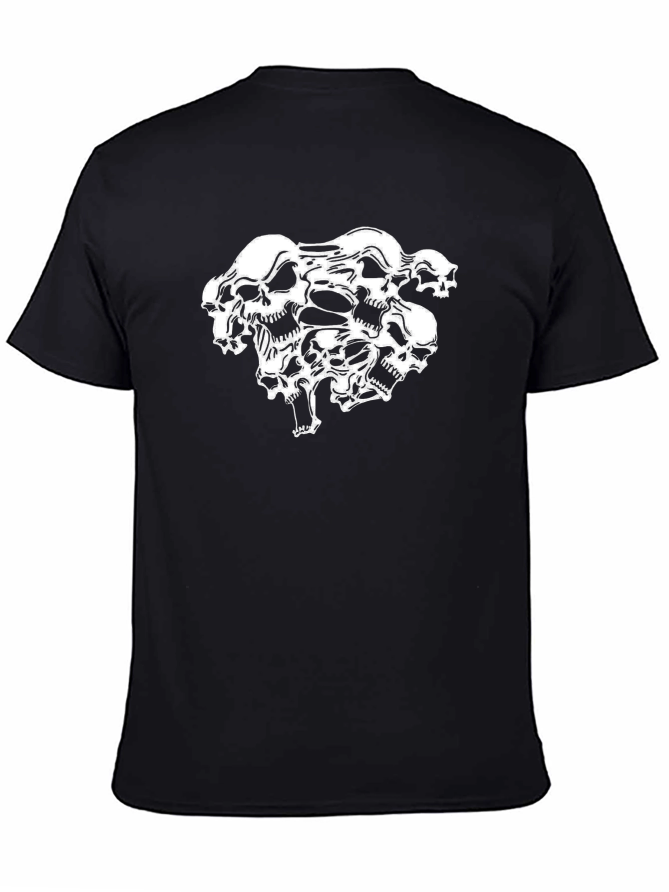 Black Skull Pile Graphic Black T-Shirt view 4