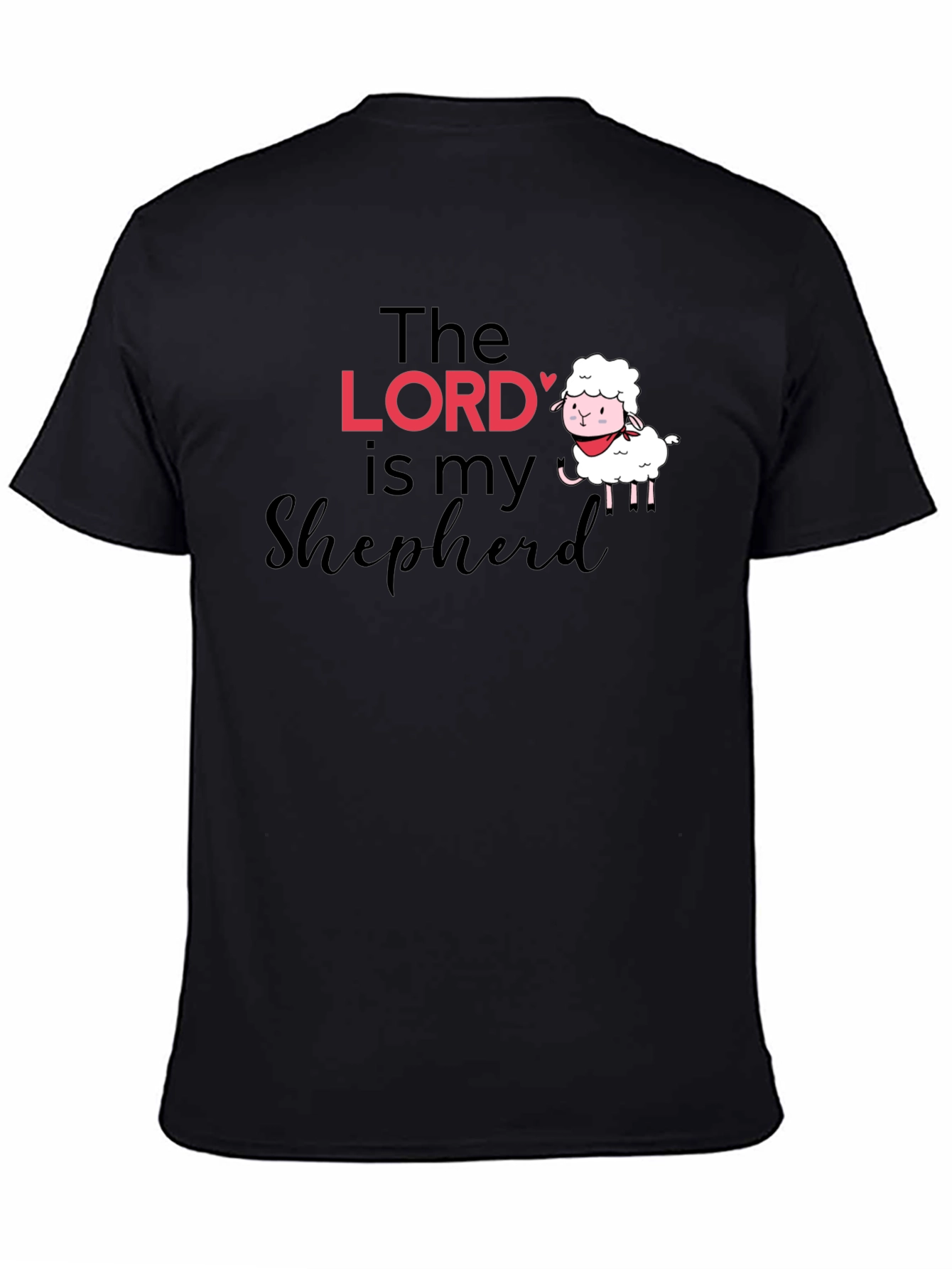 Black The Lord is My Shepherd T-Shirt view 4