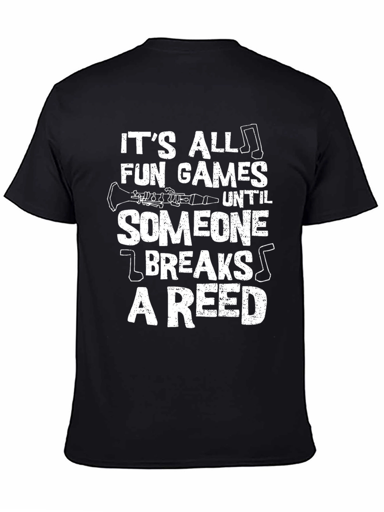 Black Funny Clarinet T-Shirt Music Lover Gift view 4