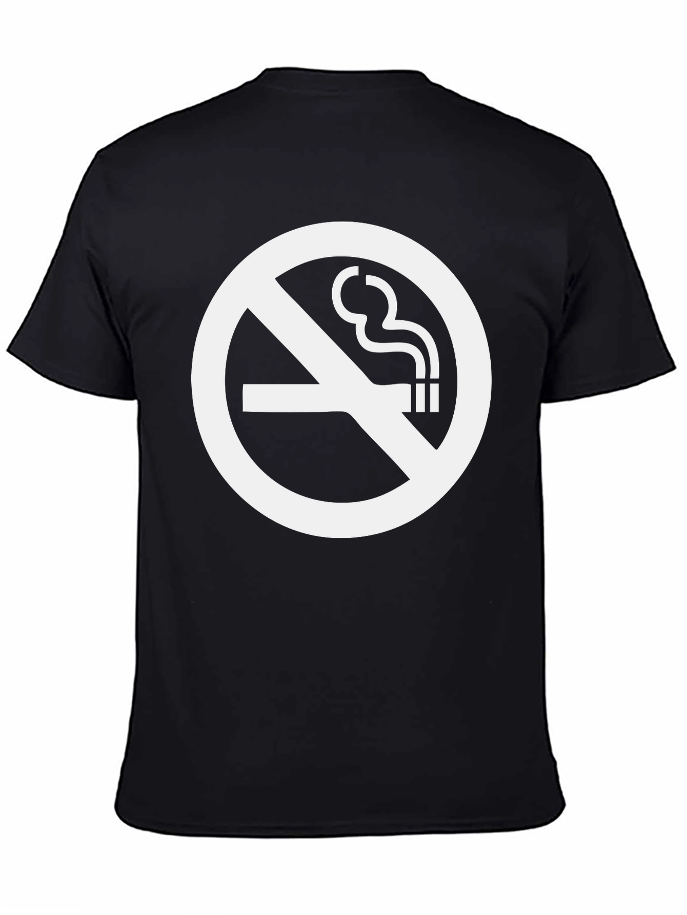 Black No Smoking Graphic Tee - Classic Black T-Shirt view 4