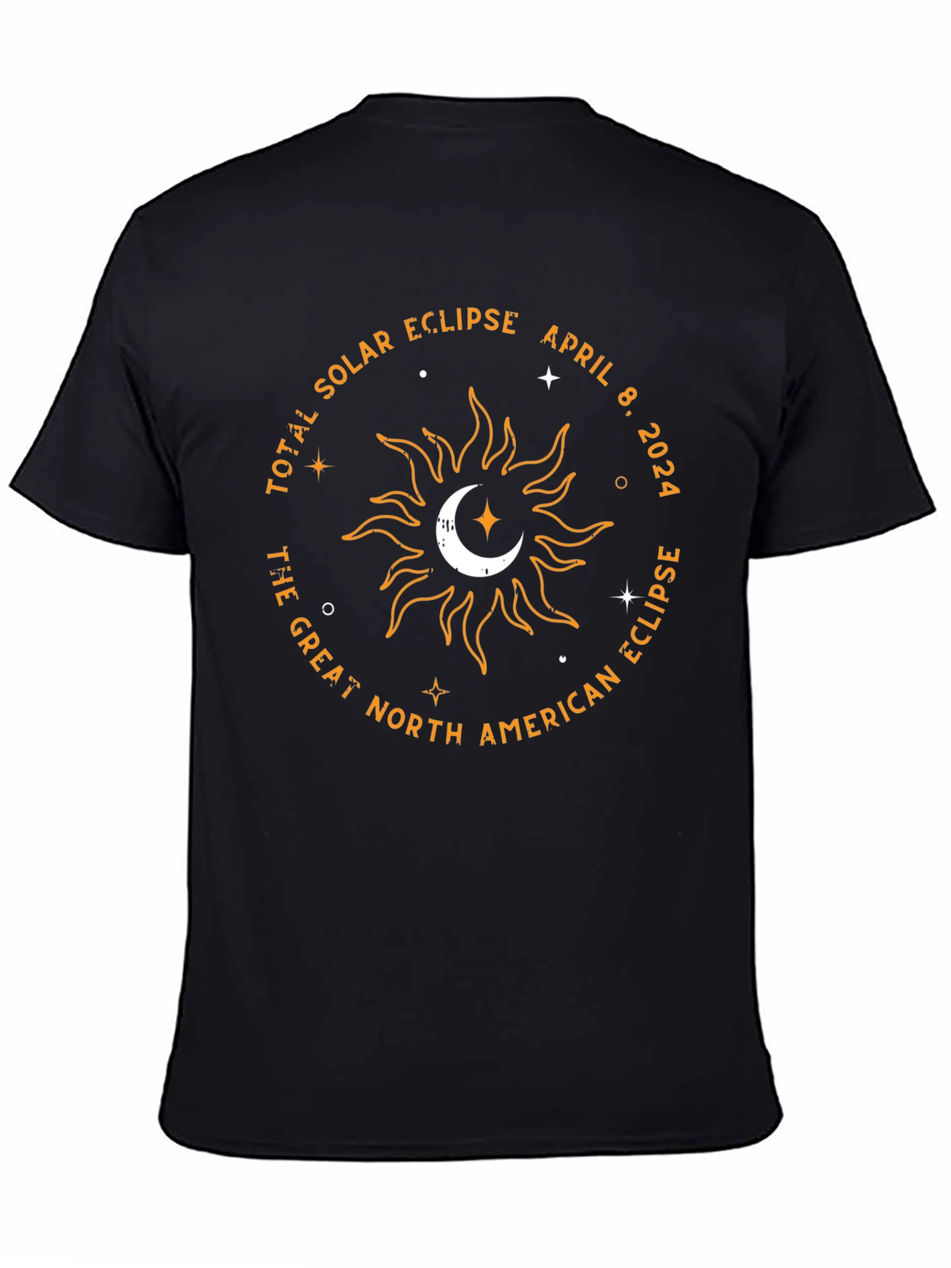 Black Total Solar Eclipse April 8, 2024 T-Shirt view 4