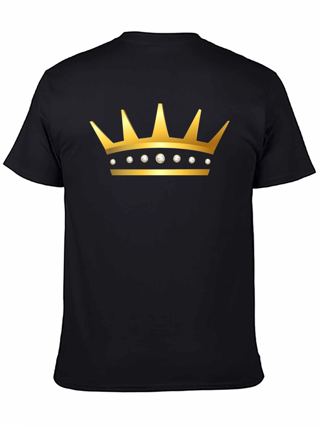 Black Gold Crown Graphic T-Shirt - Stylish Men's Tee view 4