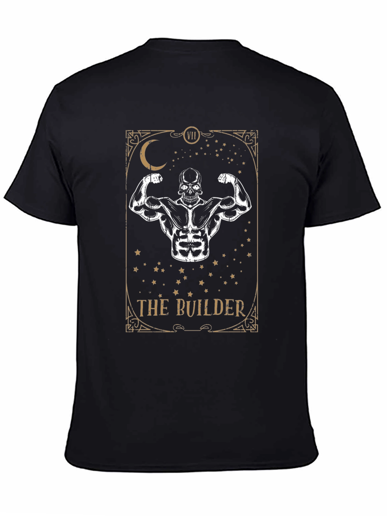 Black The Builder Skeleton Workout T-Shirt view 4