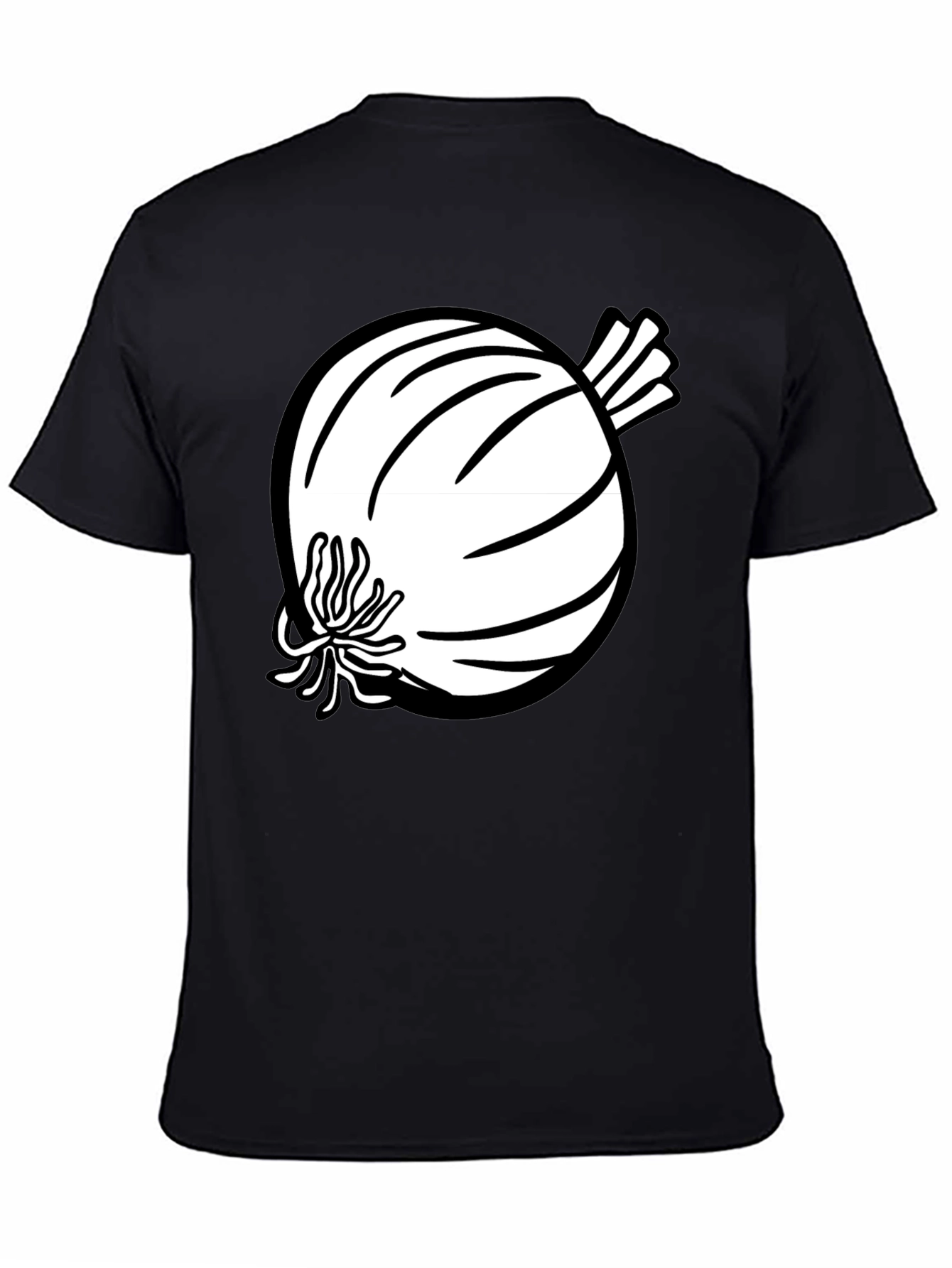 Black Onion Graphic Tee - Black Cotton Blend T-Shirt view 4