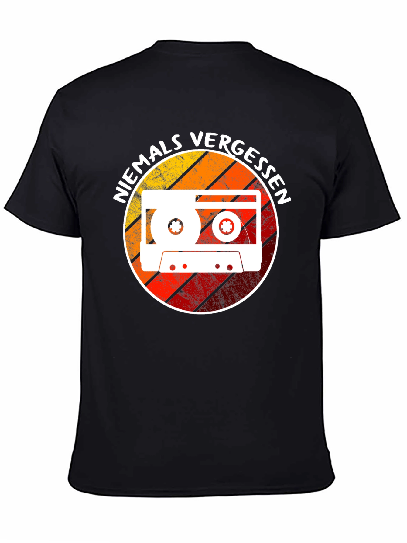 Black Never Forget Cassette Tape Graphic Tee - Retro Style view 4