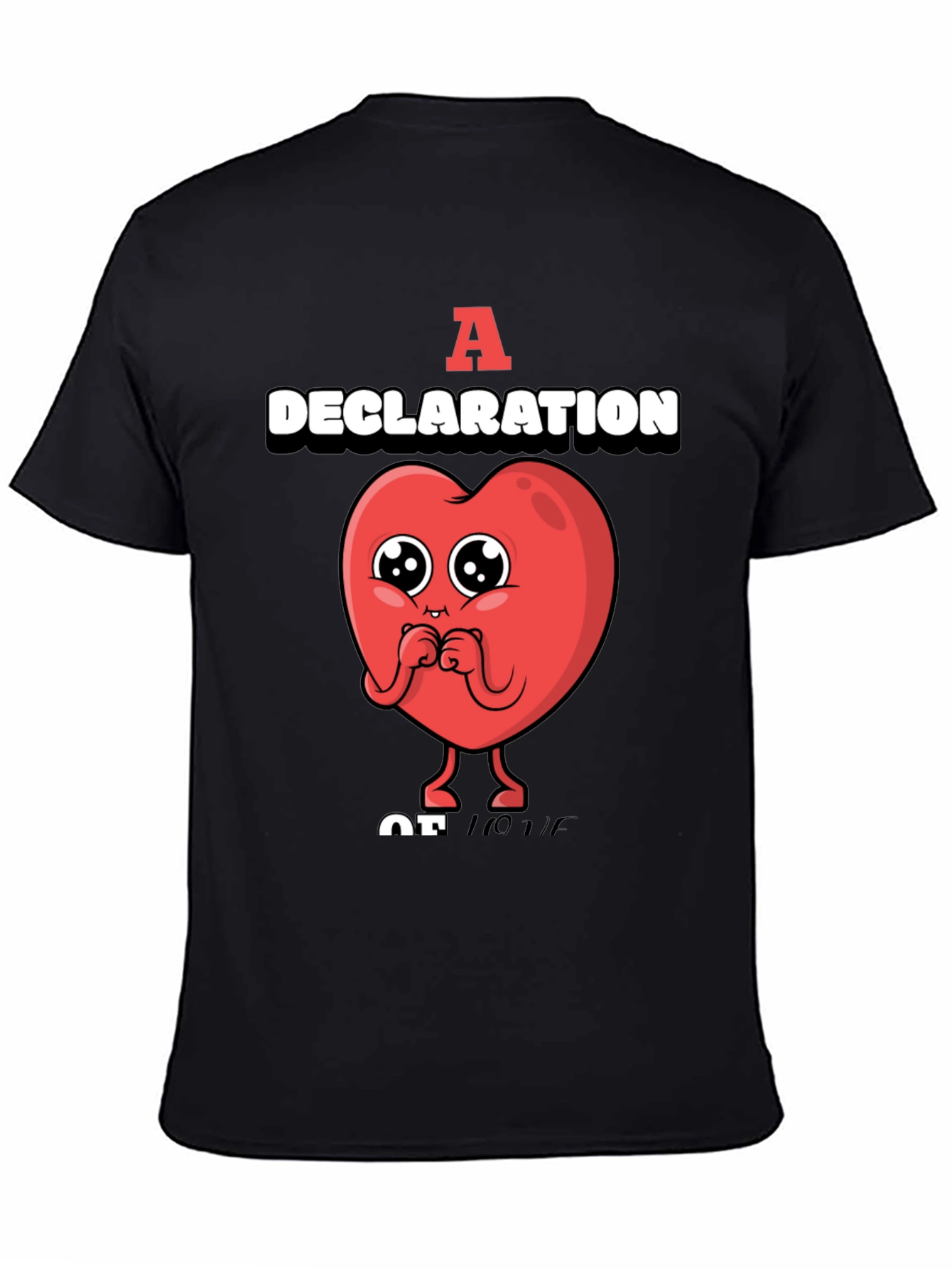 Black A Declaration of Love Graphic T-Shirt view 4
