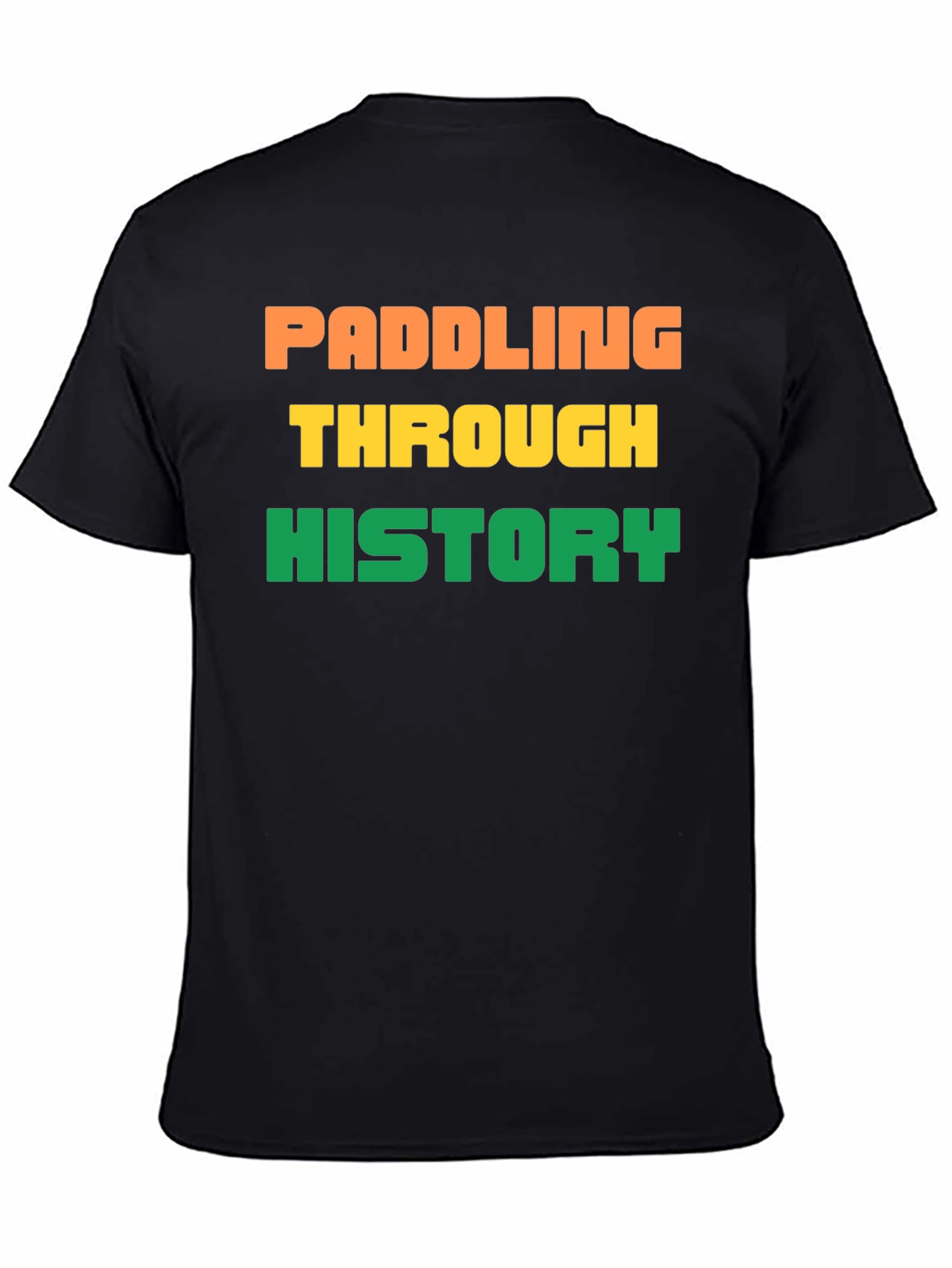 Black Paddling Through History Tee view 4