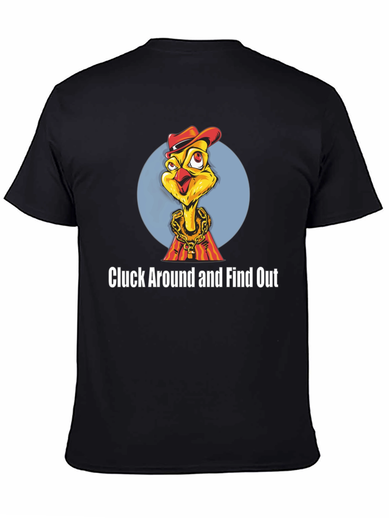 Black Cluck Around Chicken T-Shirt view 4