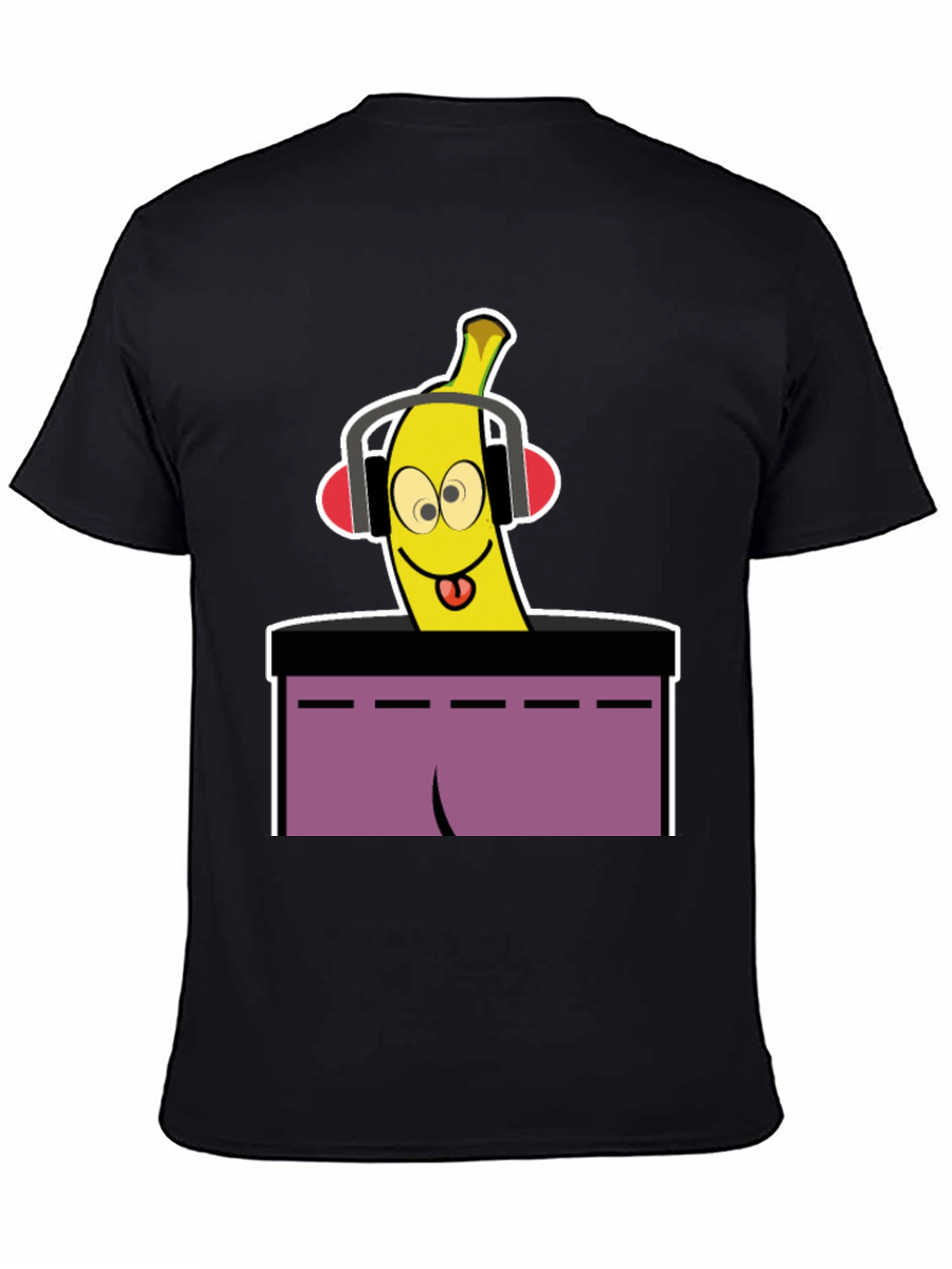 Black DJ Banana T-Shirt - Quirky Graphic Tee view 4