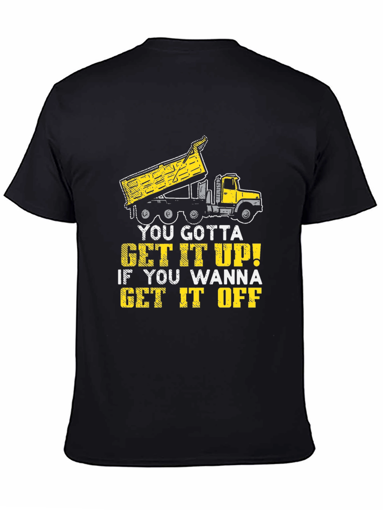 Black Construction Truck T-Shirt view 4