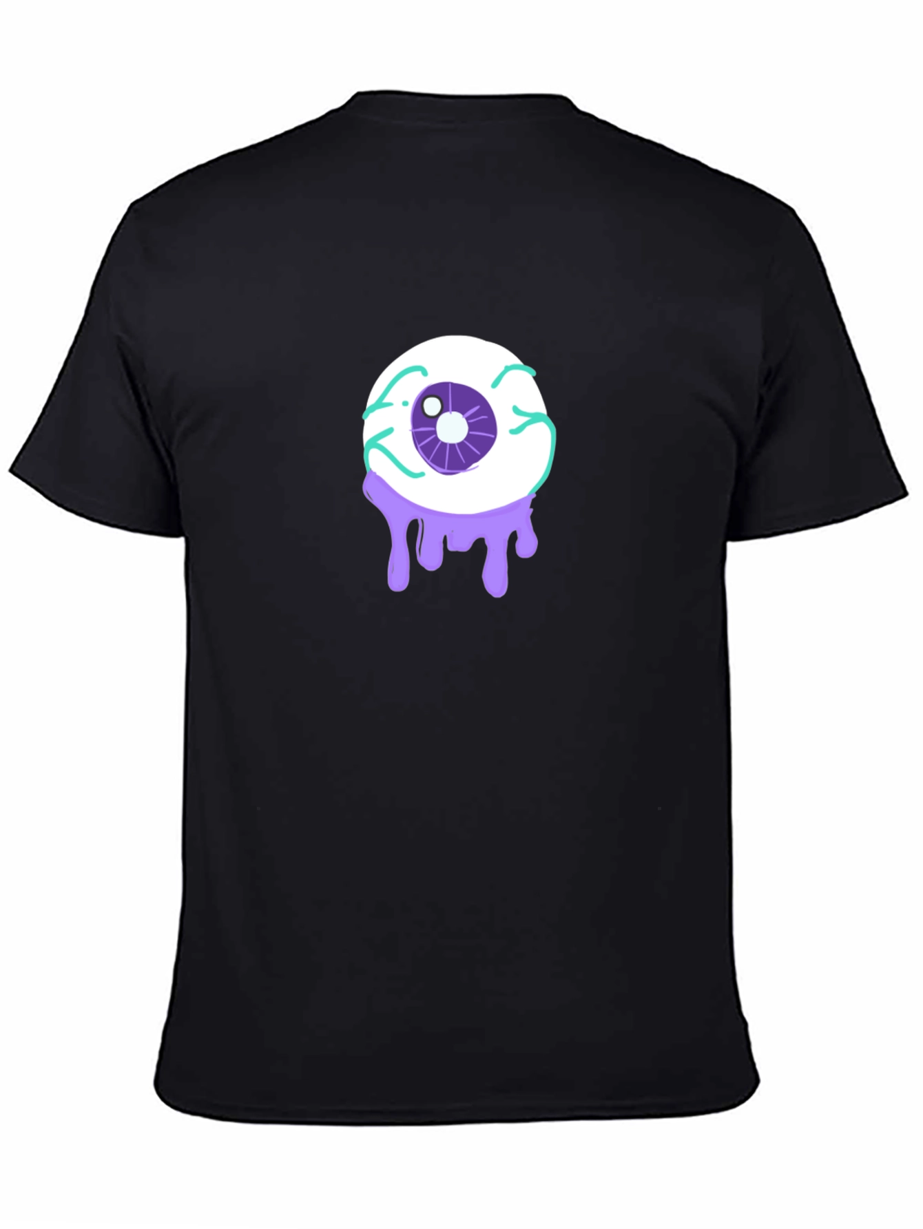 Black Eyeball Drip Graphic T-Shirt - Black view 4