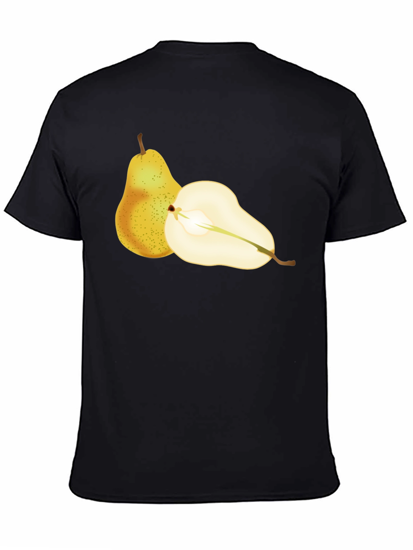 Black Pear Graphic T-Shirt - Fresh Fruit Design view 4
