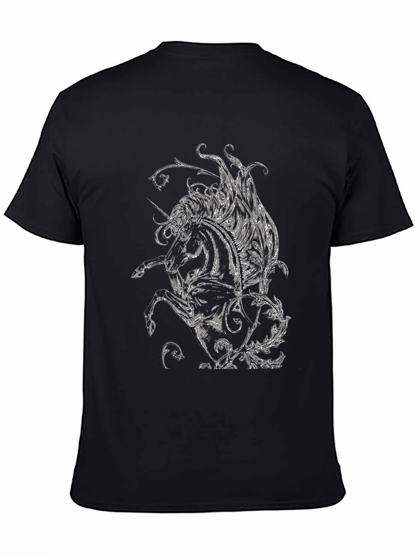 Black Unicorn Graphic Tee - Stylish Black T-Shirt view 4