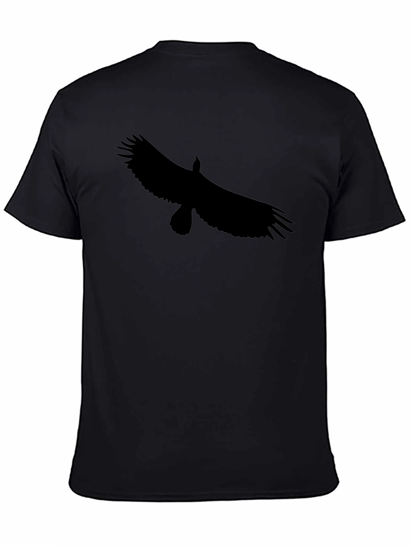 Black Men's Black Eagle Graphic Tee - Stylish Casual Wear view 4