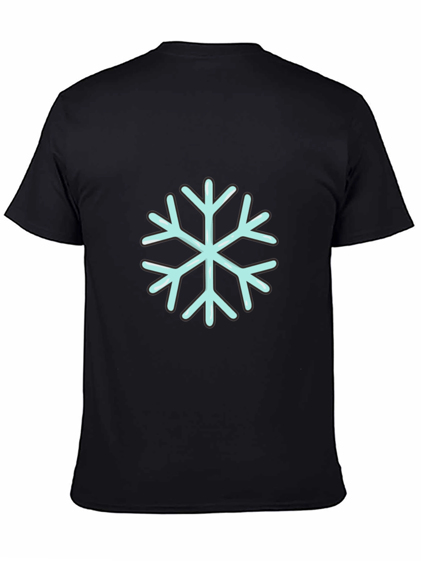 Black Snowflake Graphic Tee - Black view 4
