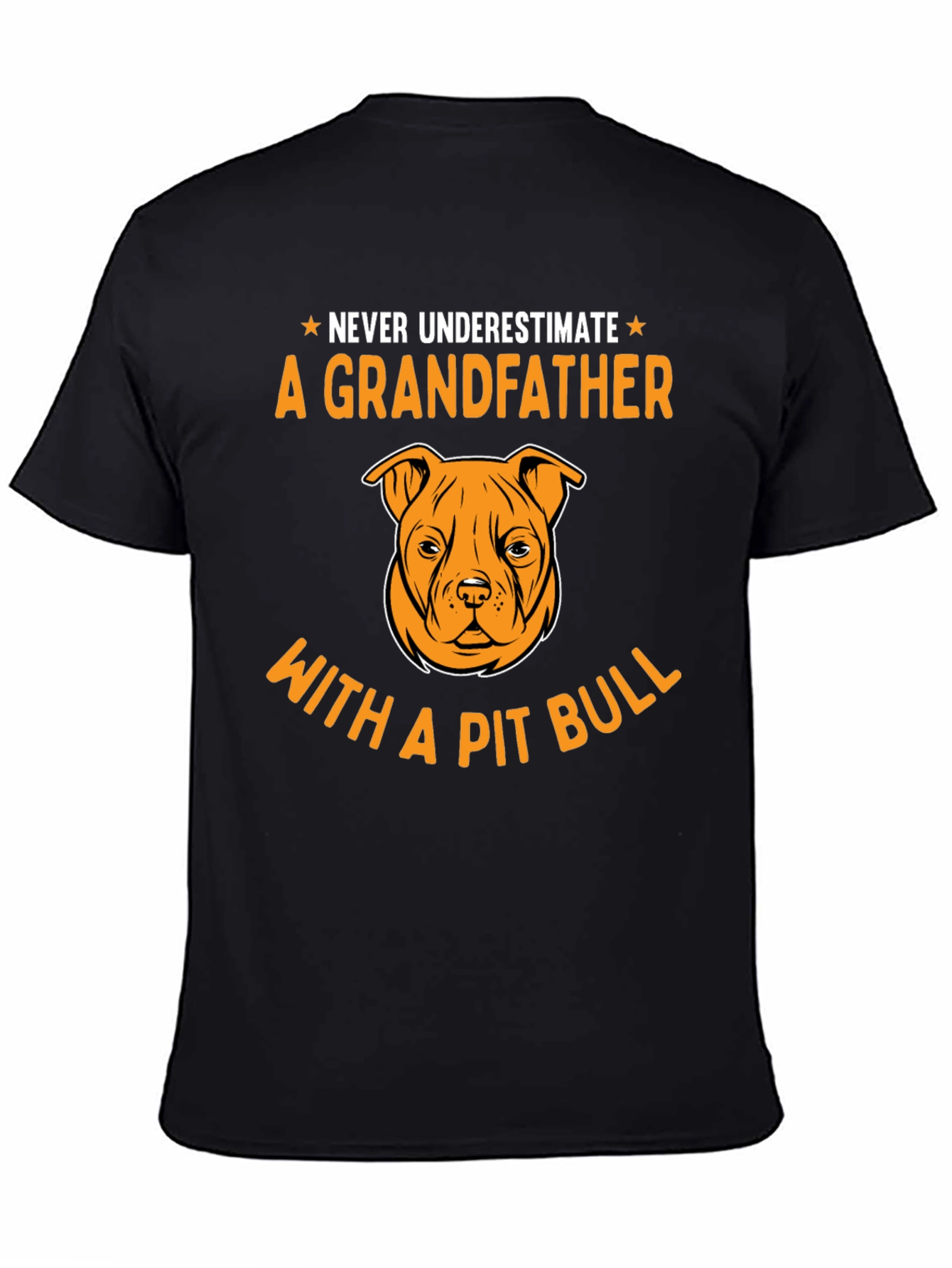 Black Grandfather Pit Bull T-Shirt view 4