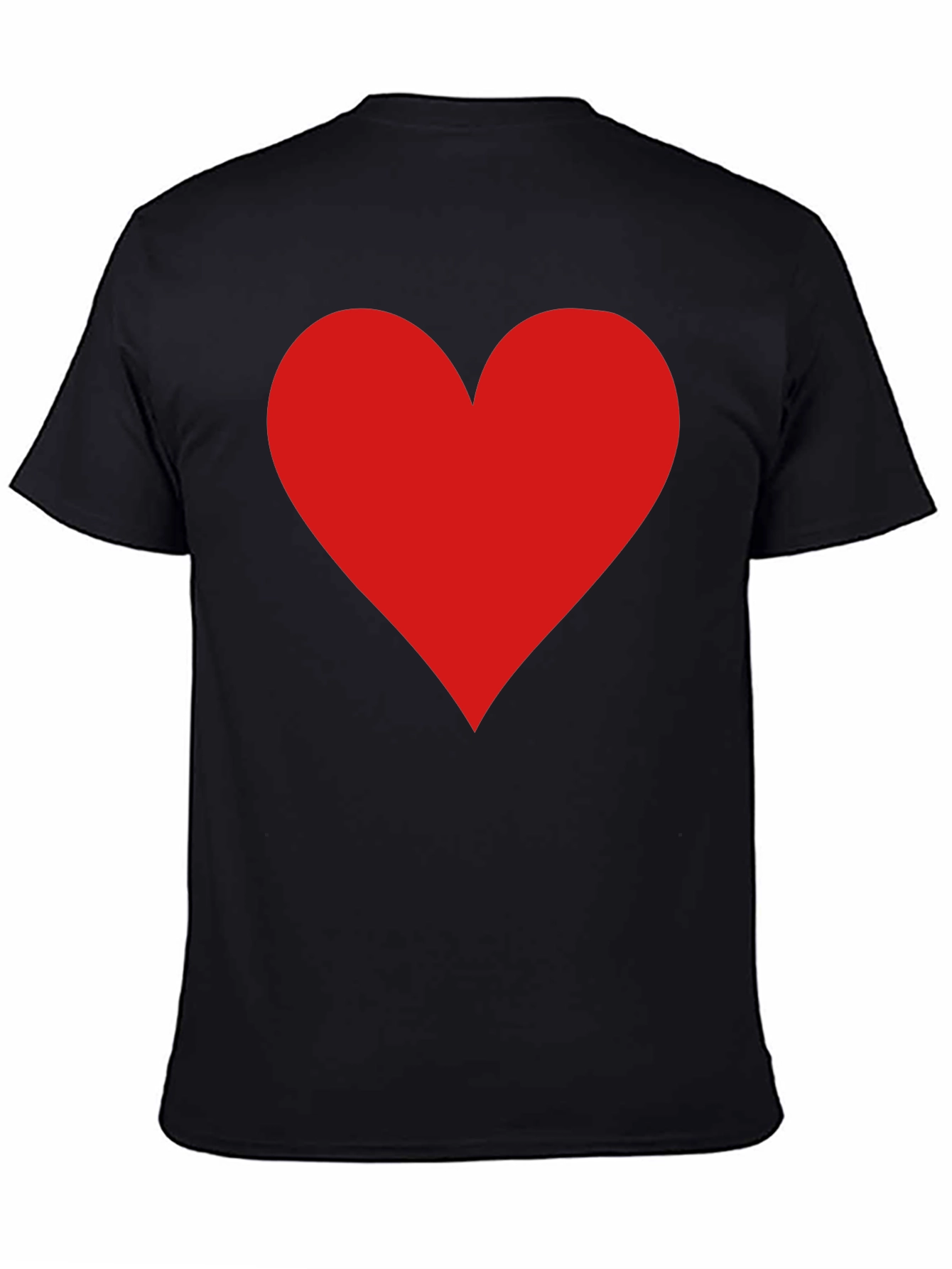Black Red Heart Graphic Black T-Shirt - Love Tee view 4