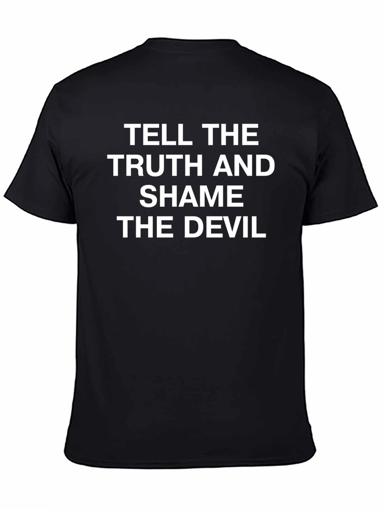 Black Tell The Truth T-Shirt - Soft Cotton Black Tee view 4