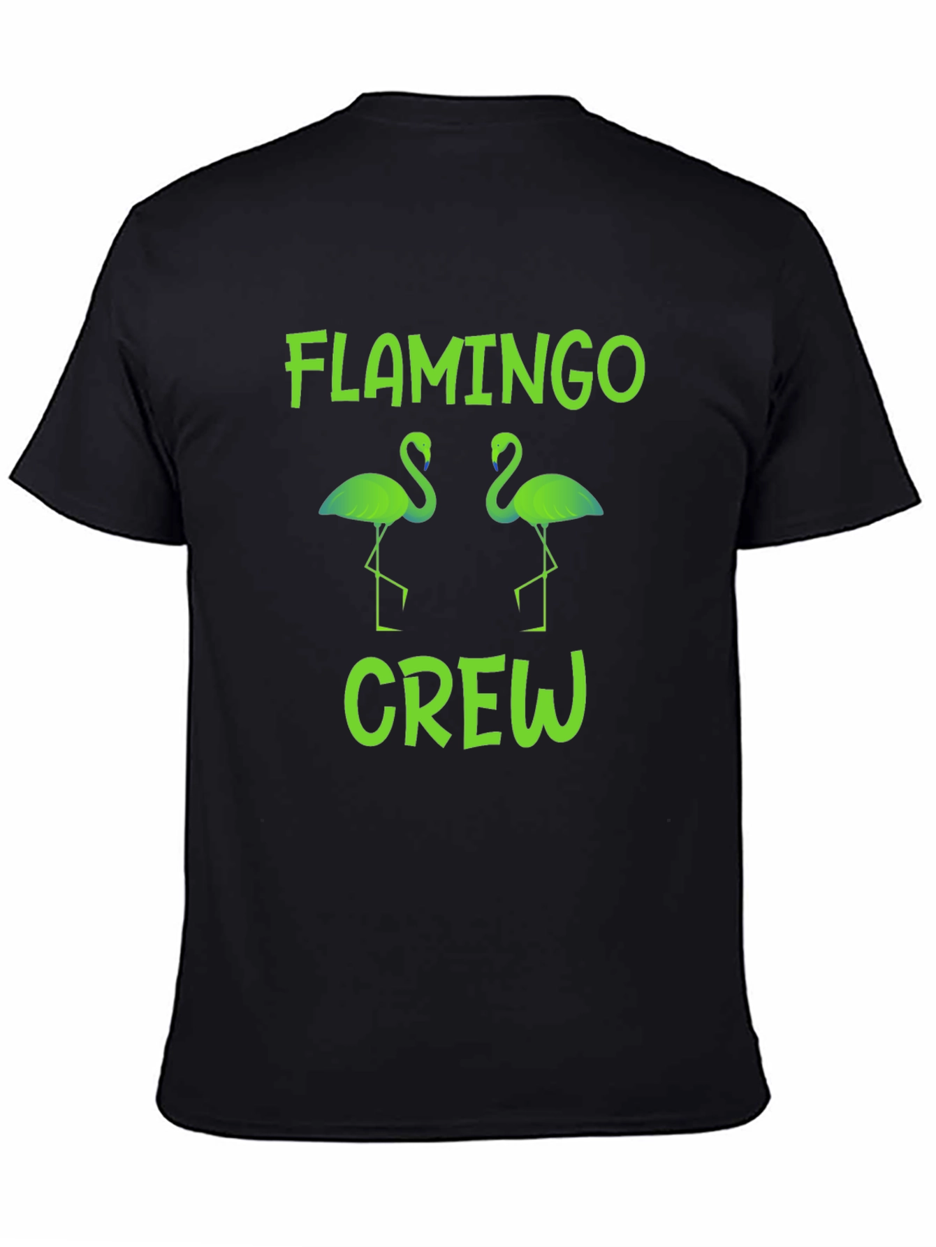 Black Flamingo Crew Graphic T-Shirt - Fun Summer Tee view 4