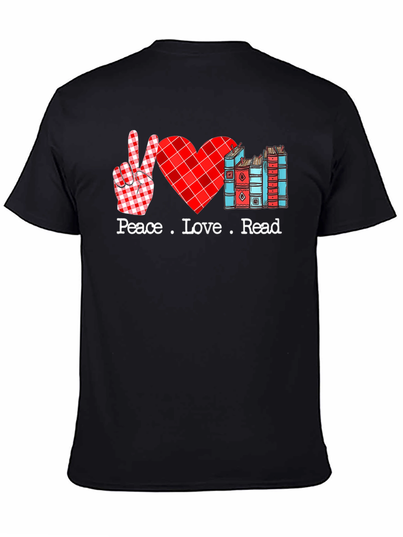 Black Peace Love Read Graphic Tee view 4