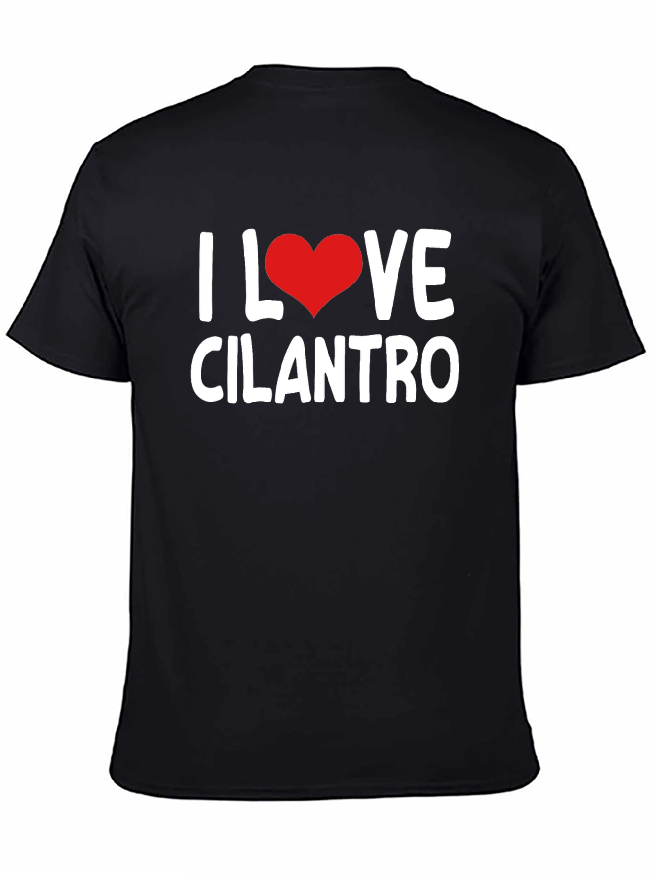 Black I Love Cilantro Graphic T-Shirt view 4