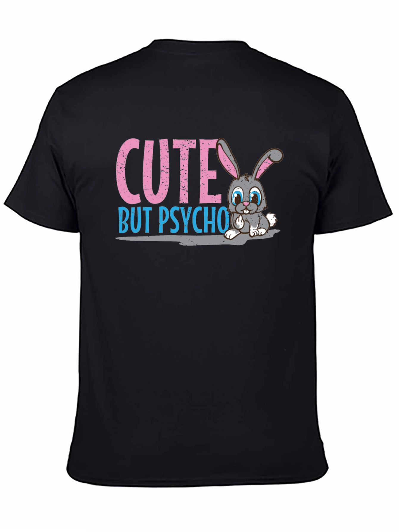 Black Cute But Psycho Bunny T-Shirt view 4