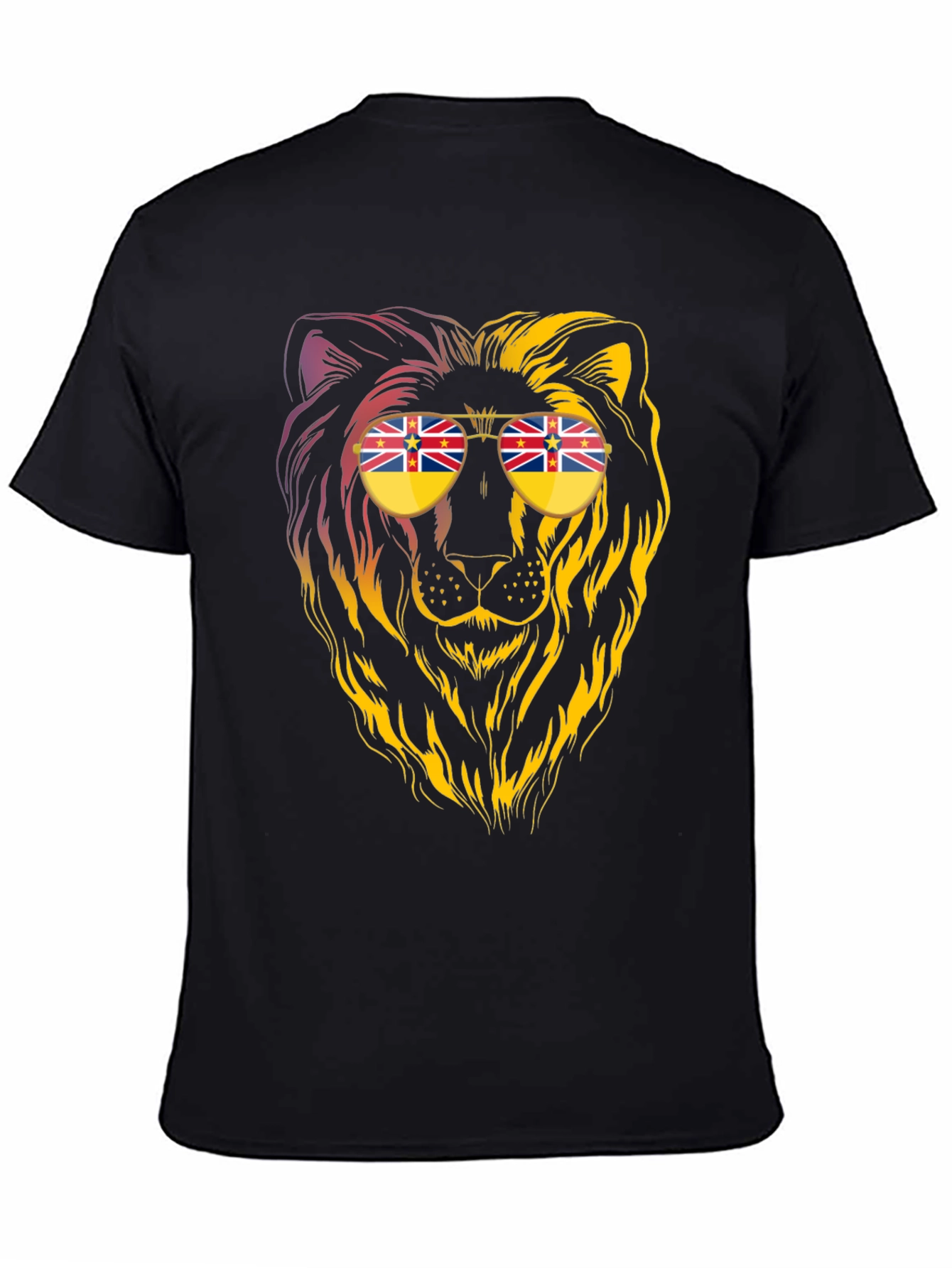 Black Lion Sunglasses Graphic Tee - Cool & Unique Design view 4