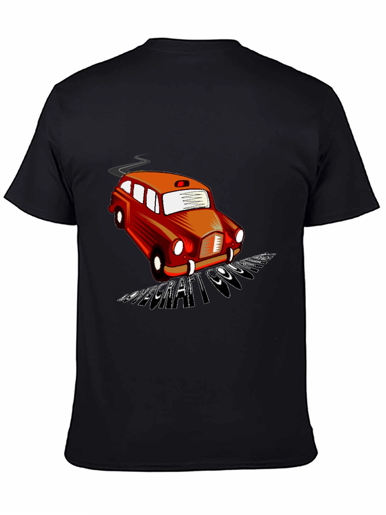 Black Retro Car T-Shirt - Cool Graphic Tee view 4