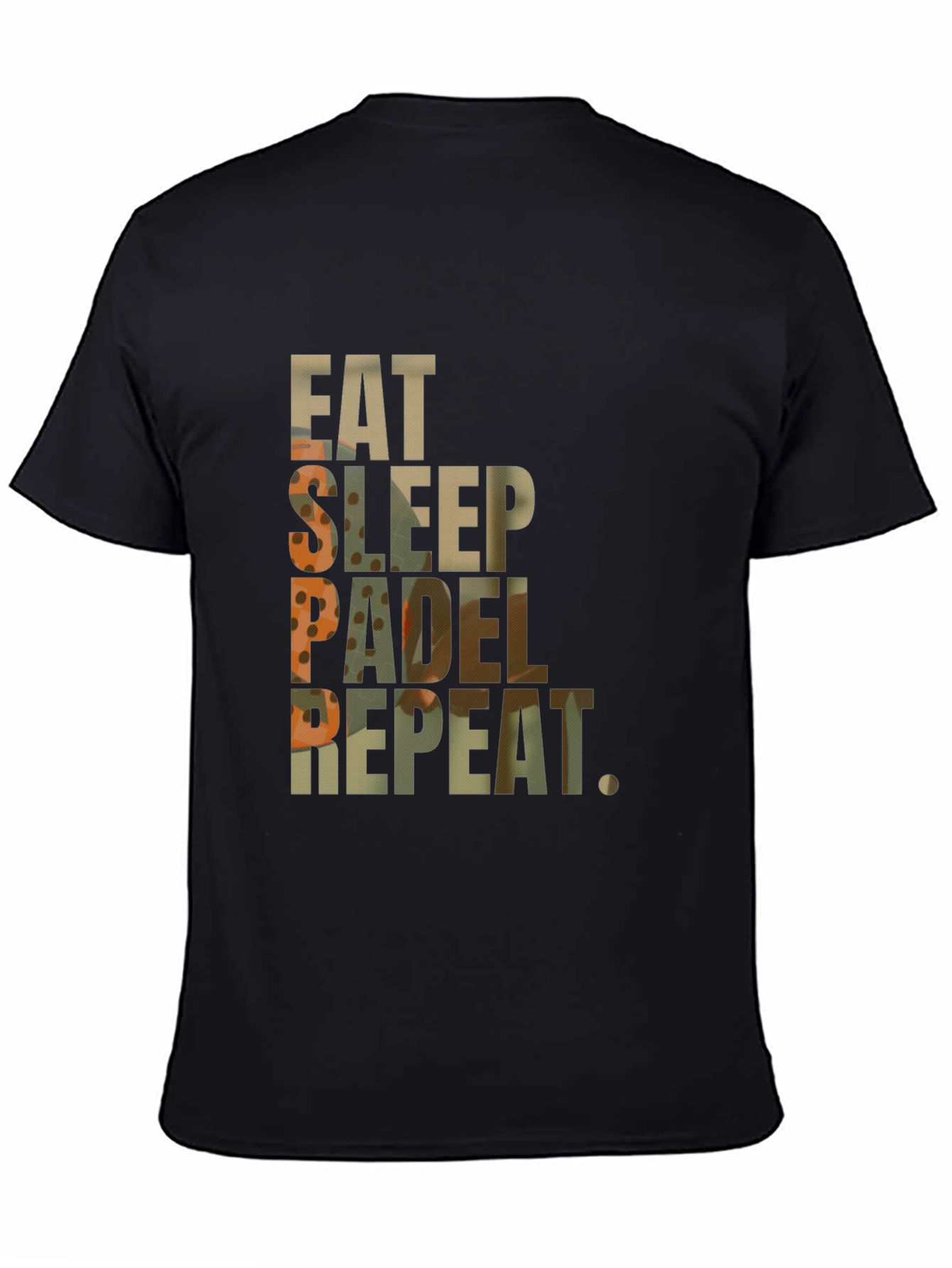 Black Eat Sleep Padel Repeat Black Graphic T-Shirt view 4