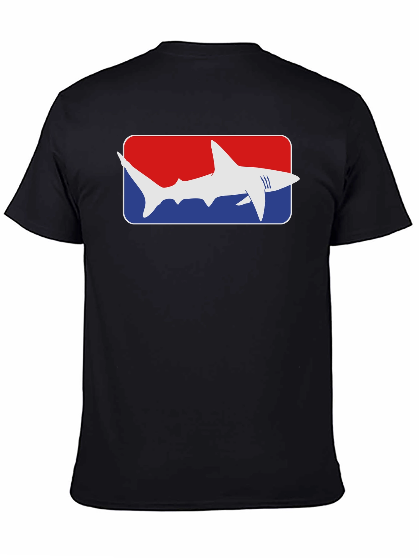 Black Shark Graphic Tee - Red White and Blue view 4