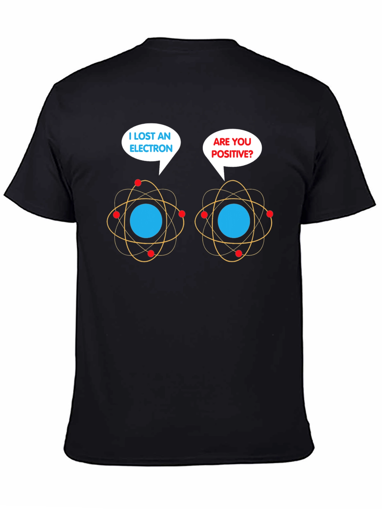 Black Lost Electron T-Shirt: Funny Chemistry Pun Tee view 4