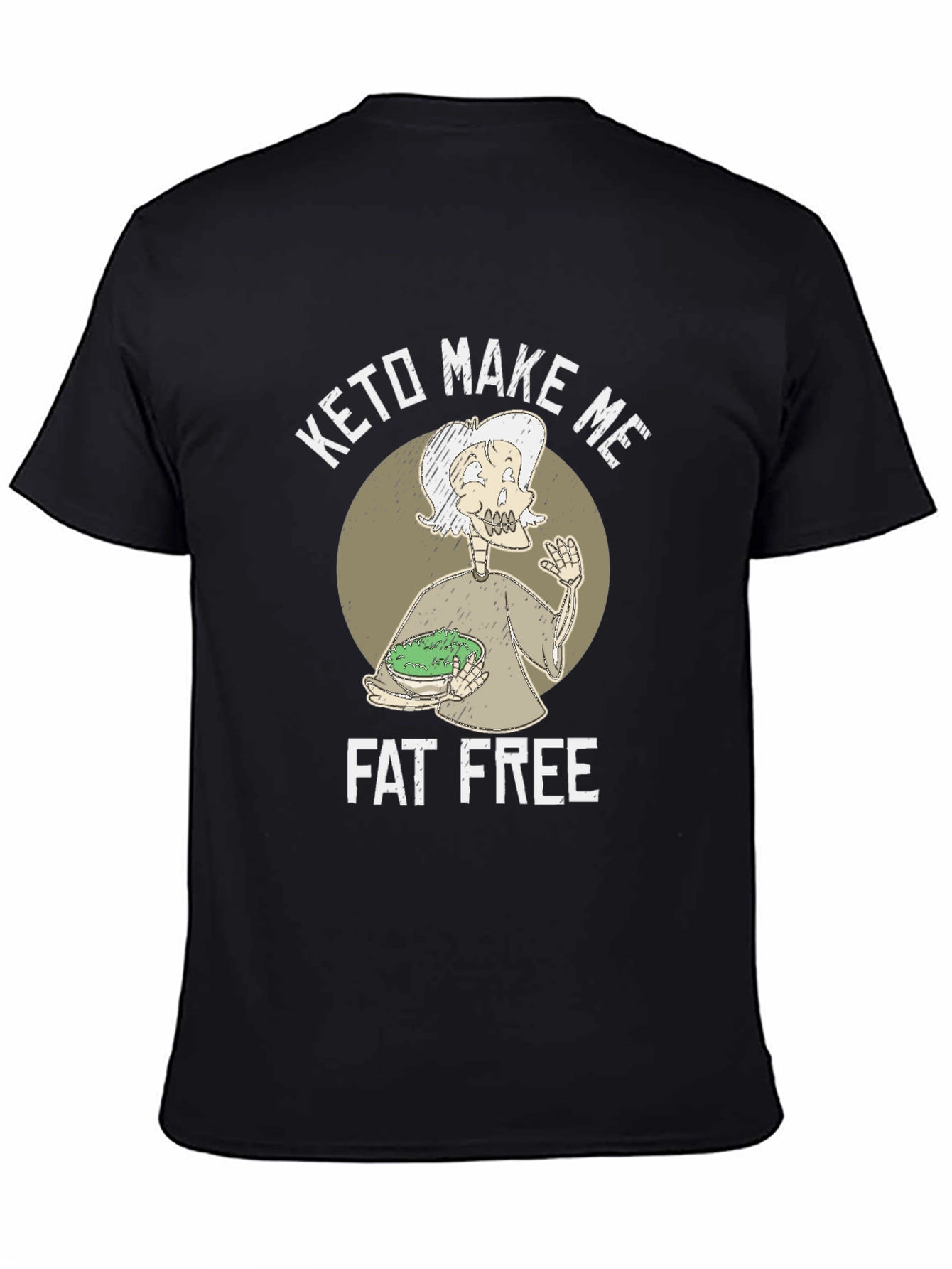 Black Keto Make Me Fat Free T-Shirt view 4