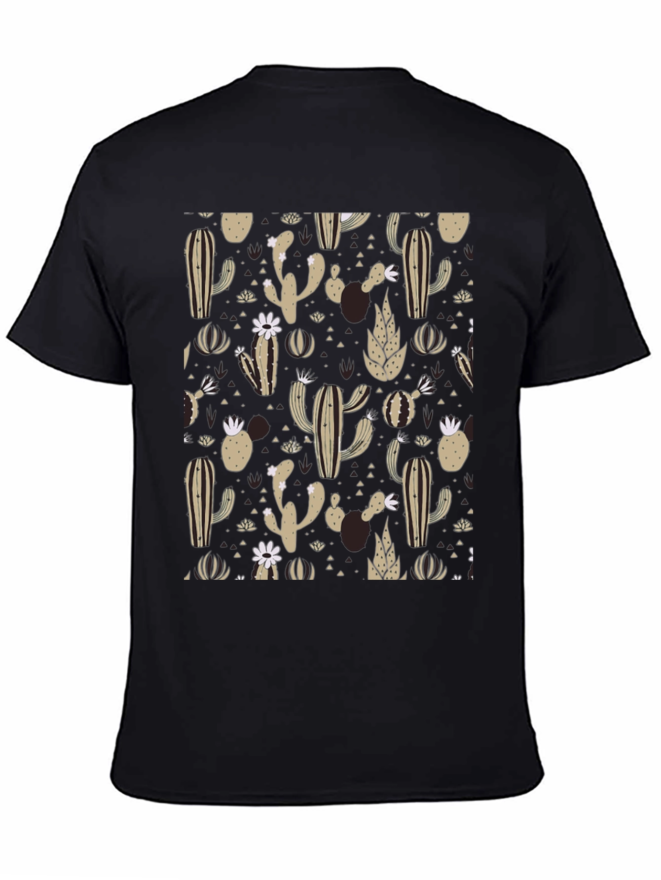 Black Cactus Print T-Shirt - Desert Style view 4
