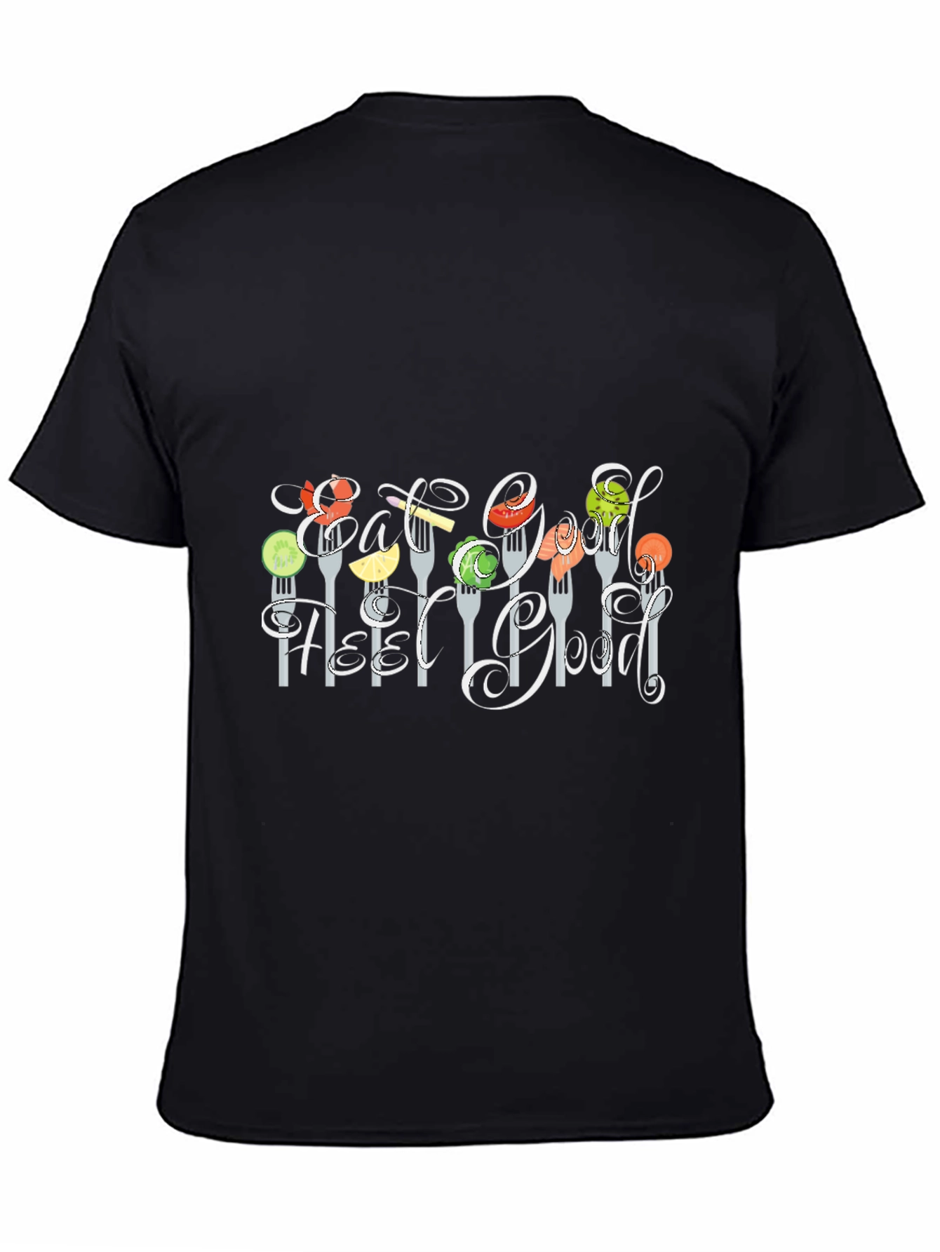 Black Eat Good Feel Good T-Shirt Black view 4