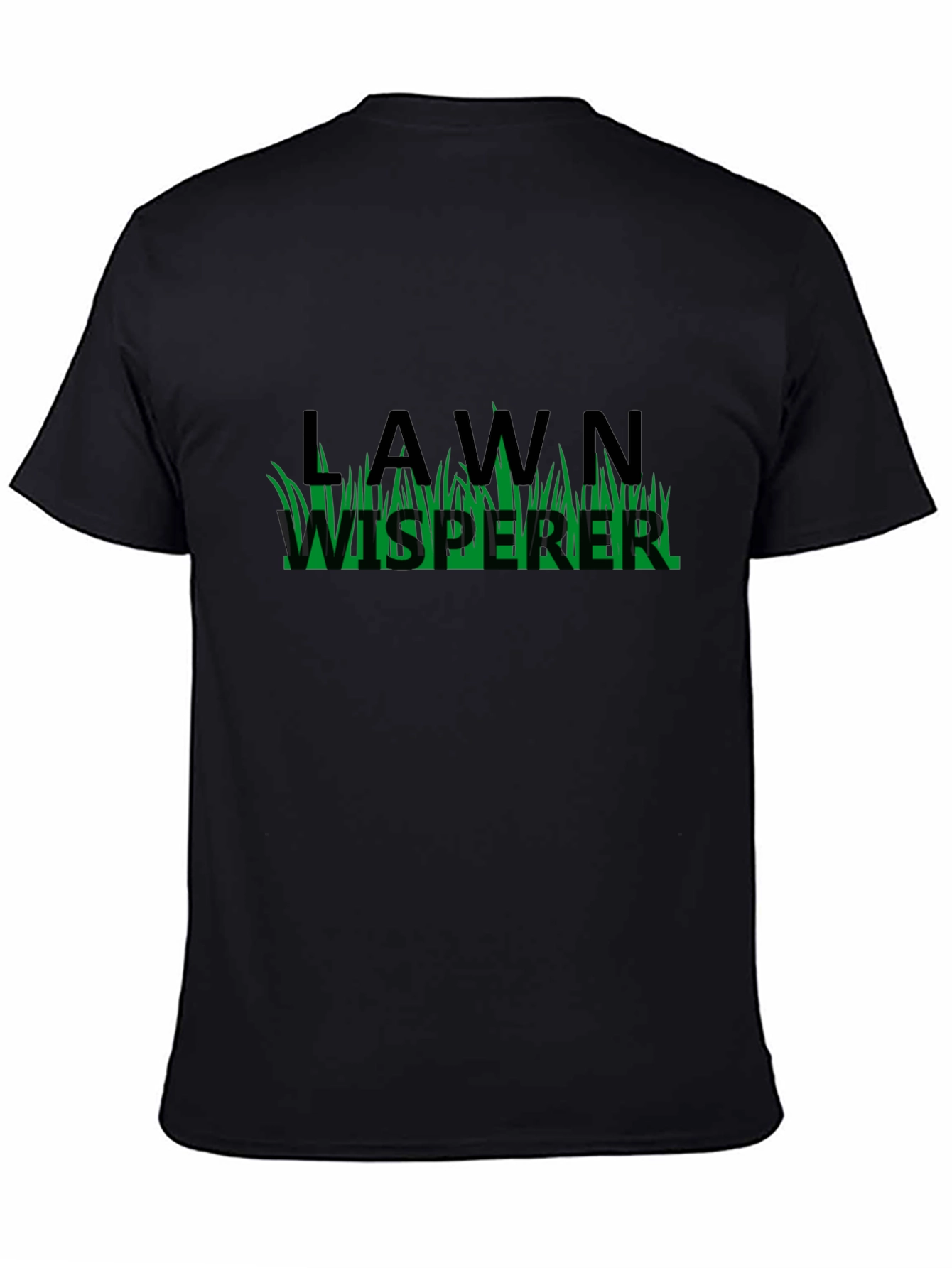Black Lawn Whisperer T-Shirt - Black Cotton Blend view 4