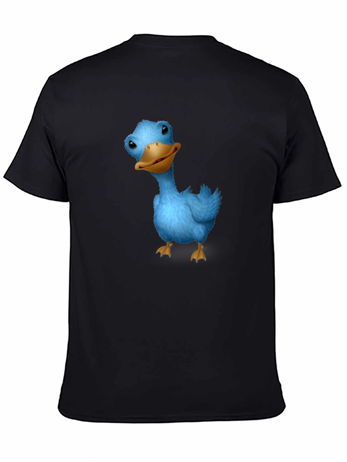 Black Blue Duck Graphic Tee - Soft Cotton Casual T-Shirt view 4