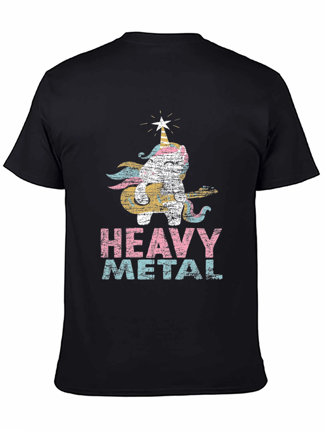 Black Unicorn Heavy Metal Graphic Tee view 4