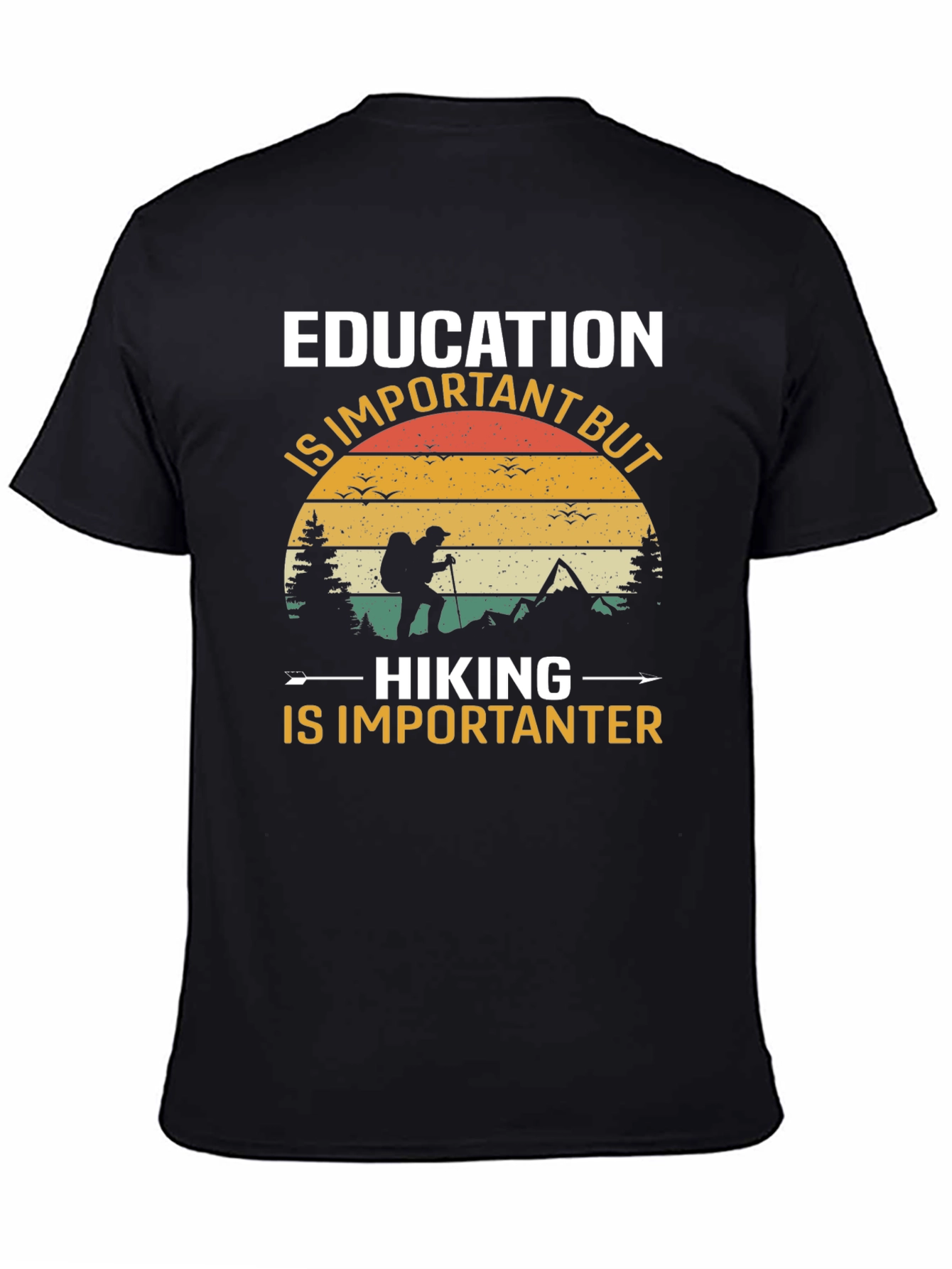 Black Education vs Hiking Tee view 4