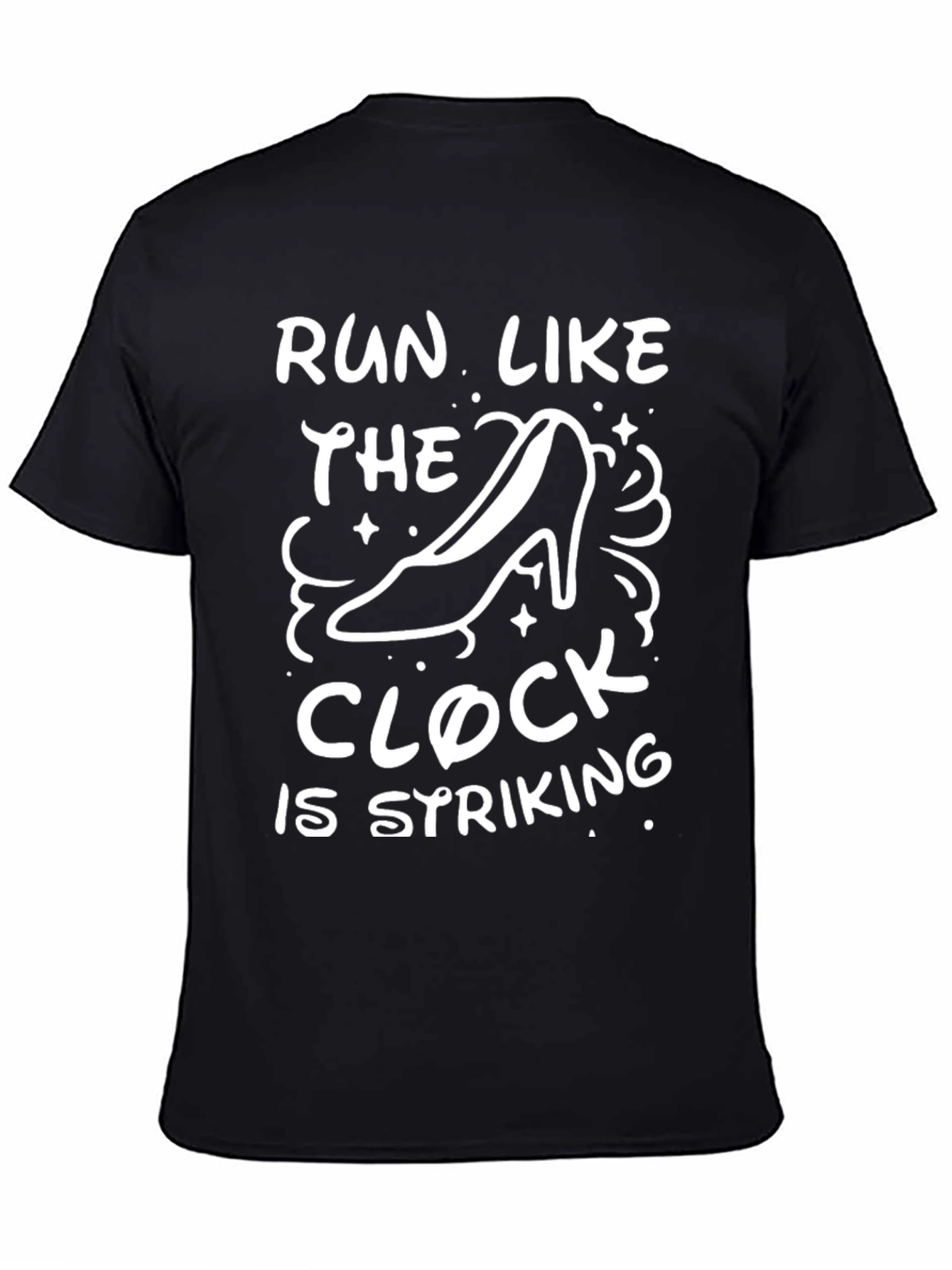 Black Run Like the Clock is Striking T-Shirt view 4