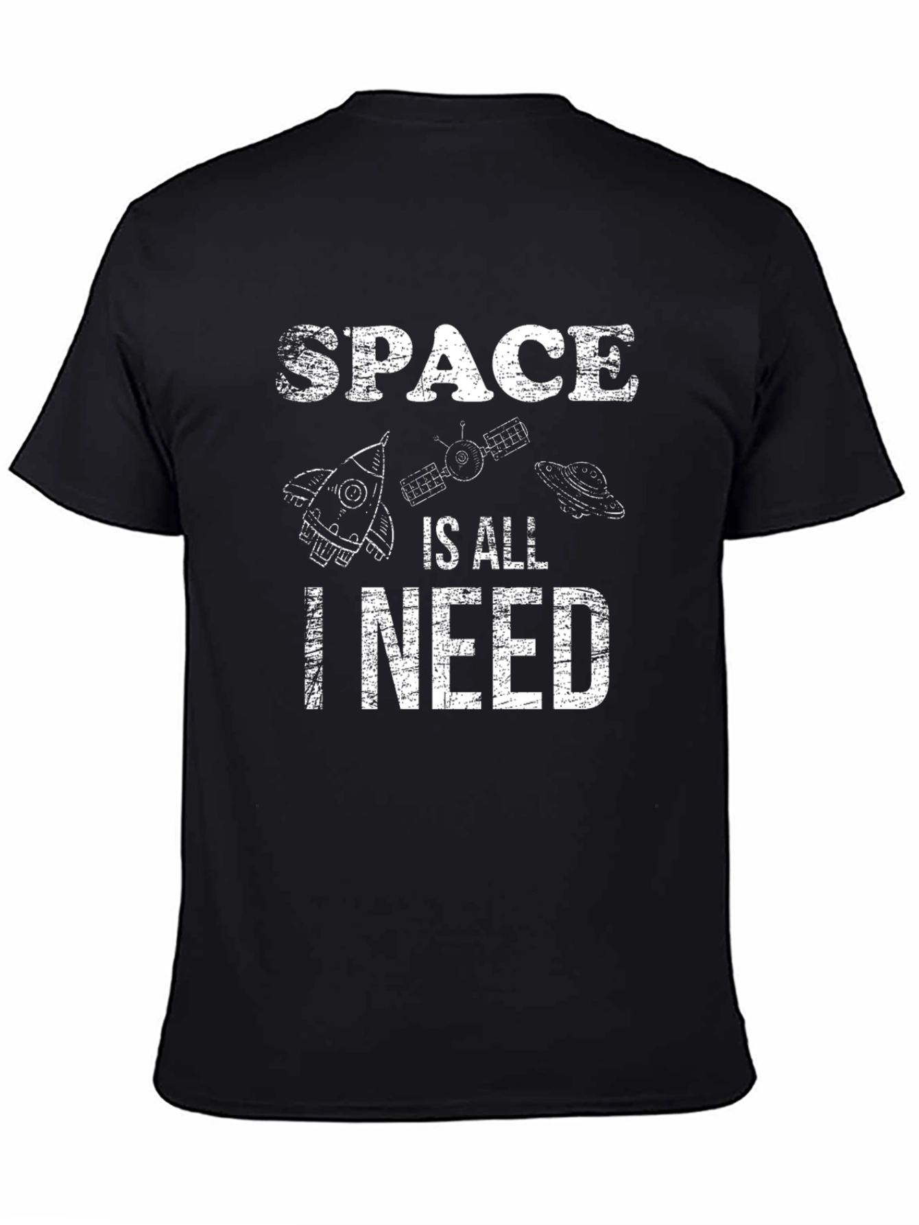 Black Space Is All I Need Graphic T-Shirt view 4