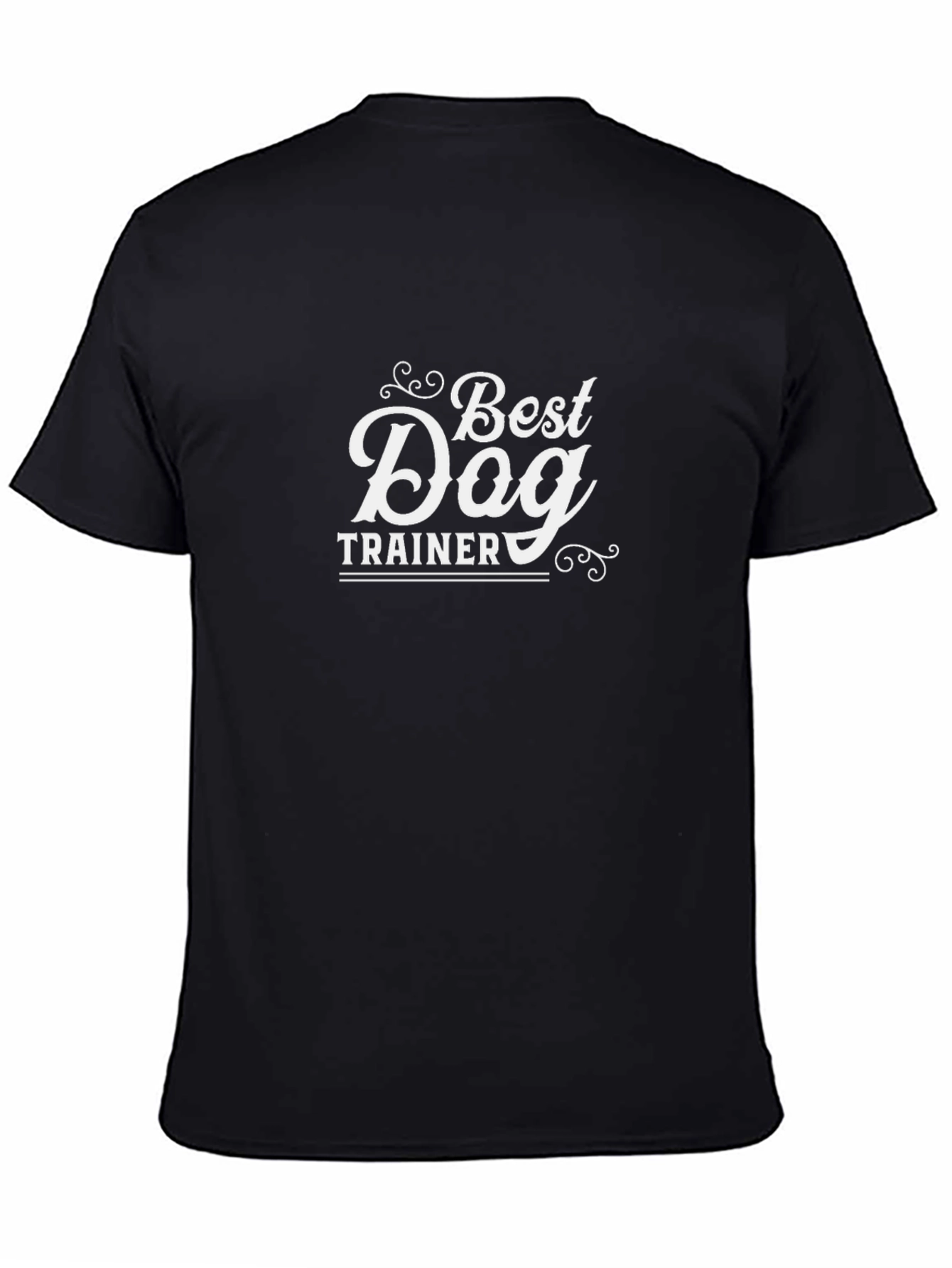 Black Best Dog Trainer Black T-Shirt view 4