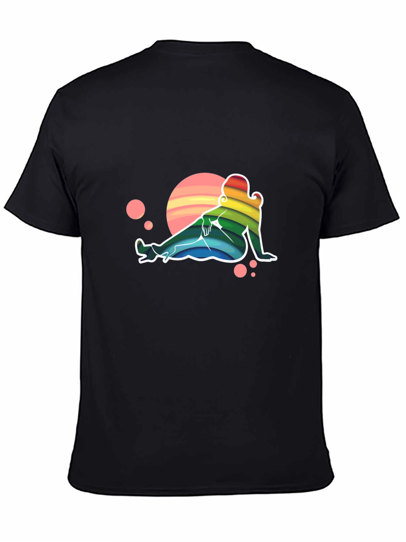 Black Rainbow Silhouette Graphic Tee view 4