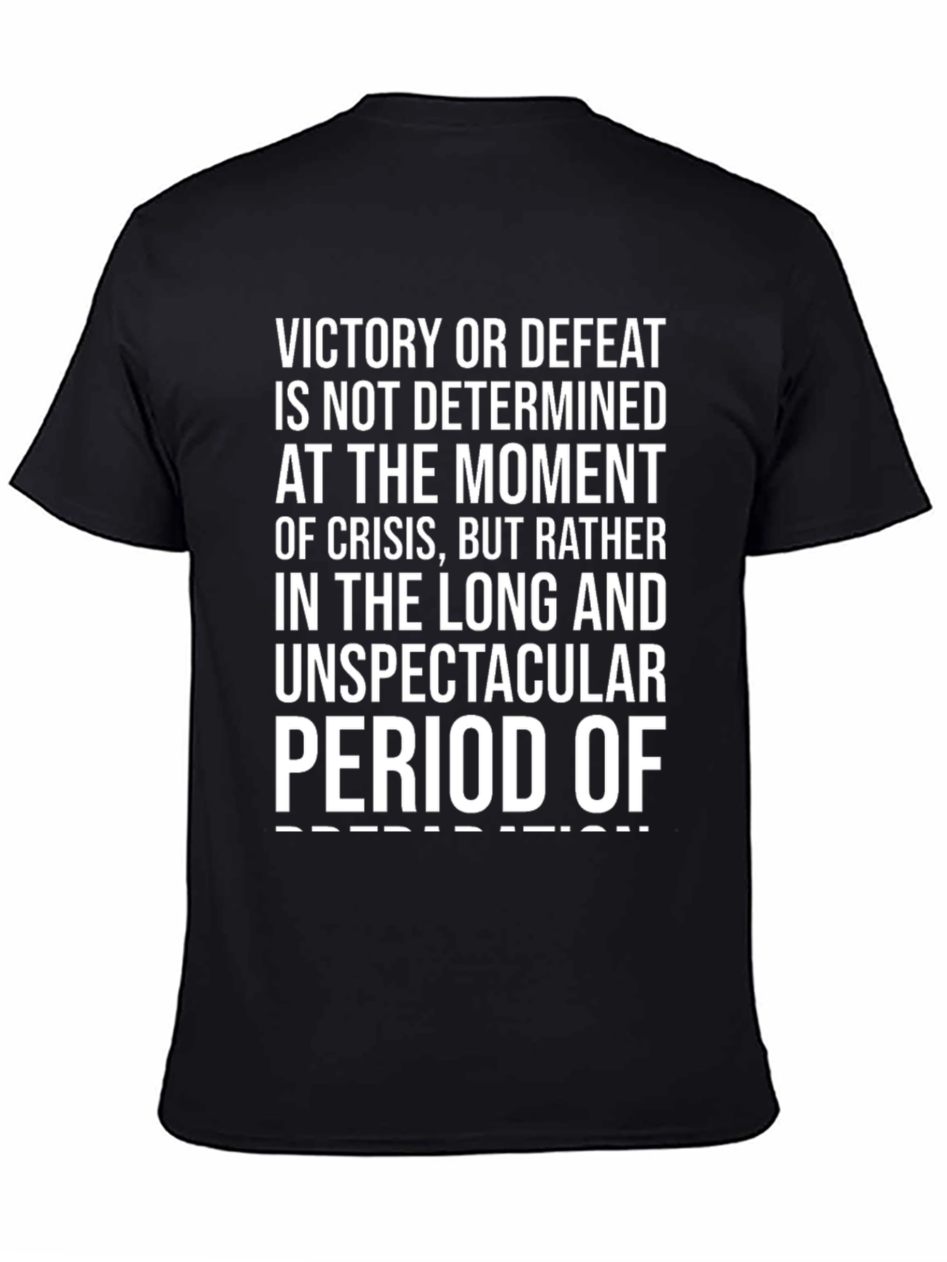 Black Victory or Defeat Graphic Print Black T-Shirt view 4
