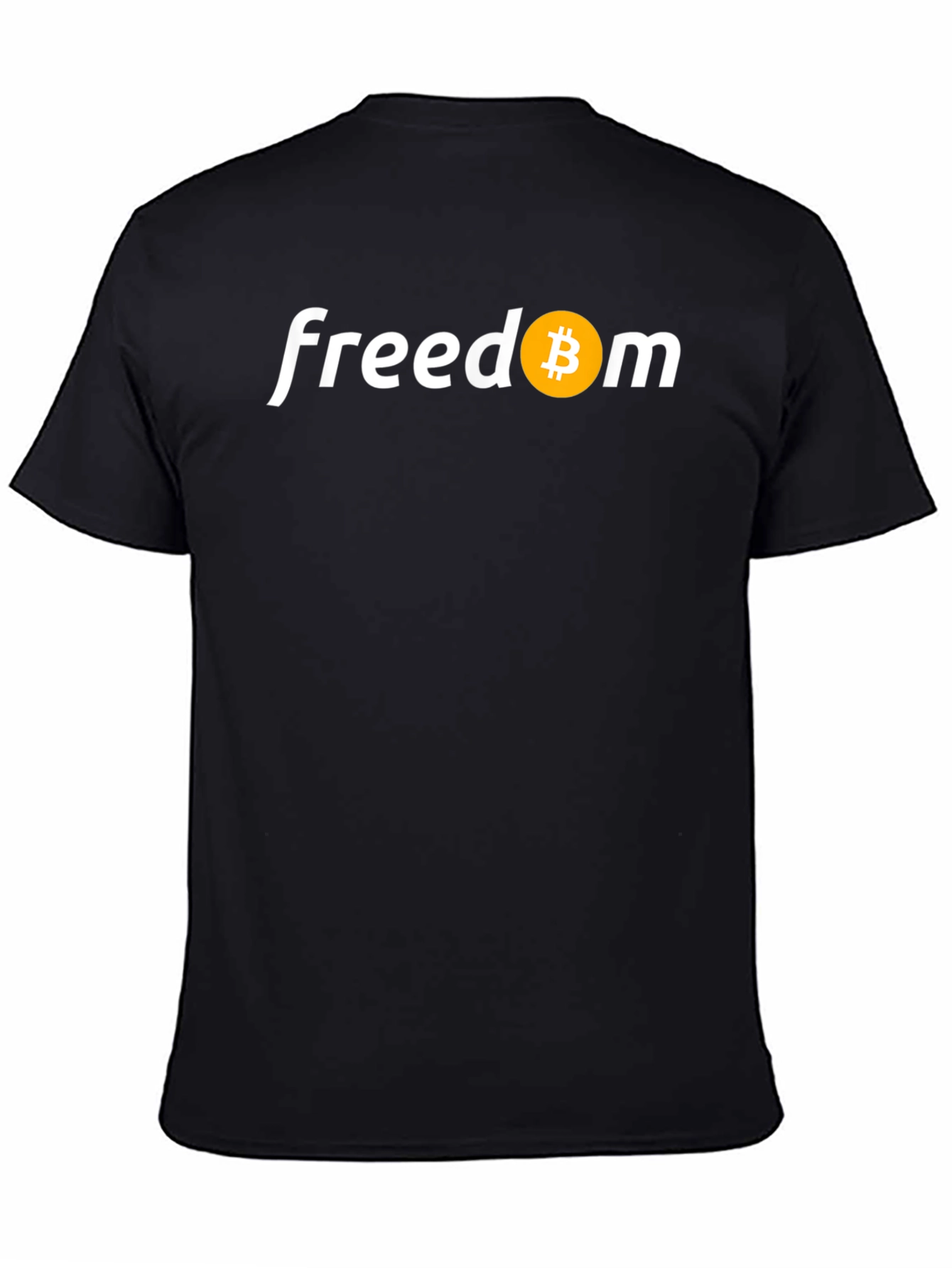 Black Bitcoin Freedom Tee - Crypto Enthusiast T-Shirt view 4